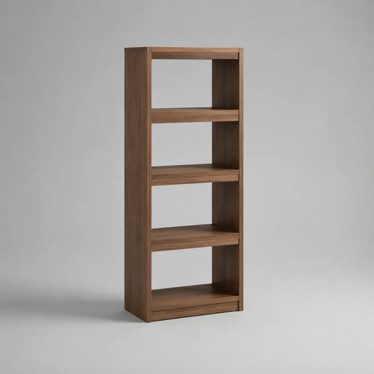 Libreria a giorno verticale in truciolare effetto rovere naturale a 4 ripiani 60x30x170 cm